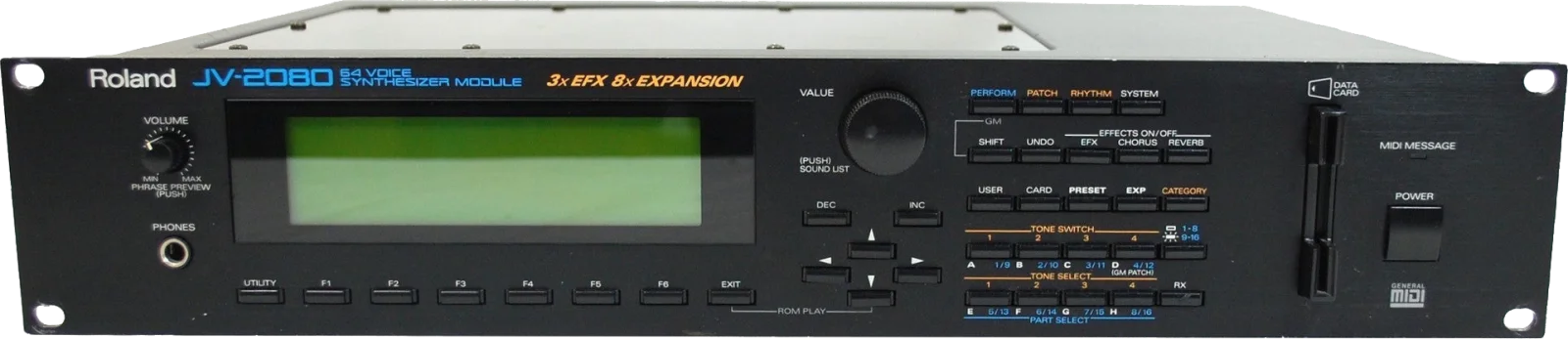 The Roland JV-2080 rack module